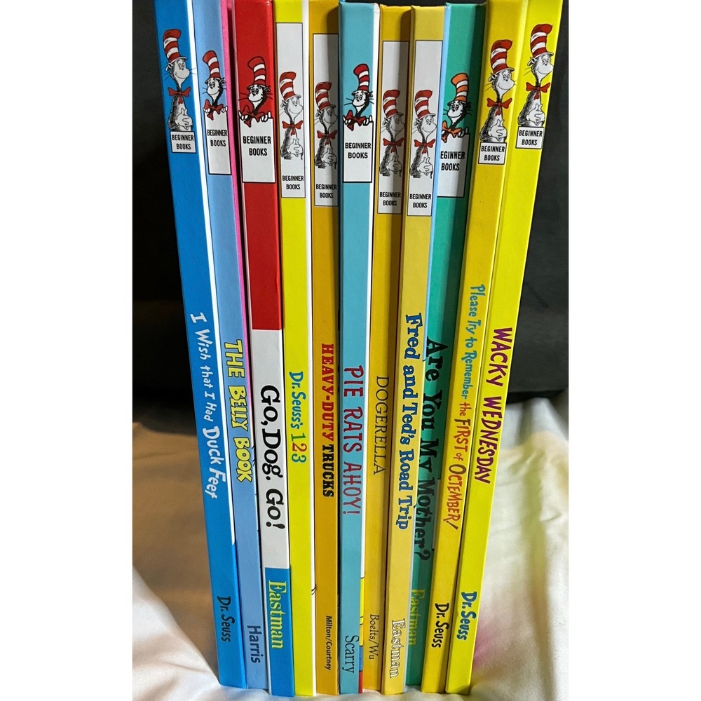 Dr. Seuss Beginner Books Hardcover Lot of 11 Go Dog Go Wacky Wednesday Scarry